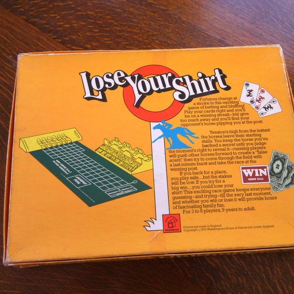 Lose Your Shirt vintage Waddingtons Games 1976 horse racing board game family - Picture 3 of 16
